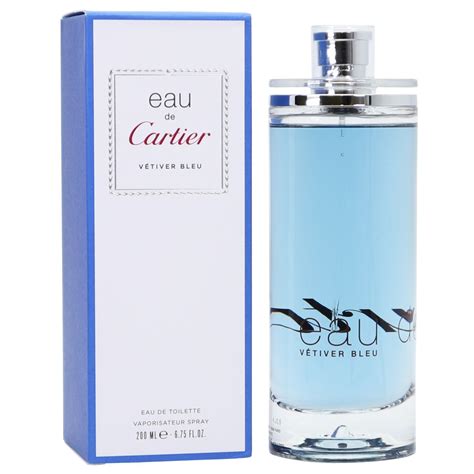 eau de cartier 200ml vetiver bleu|cartier fragrance.